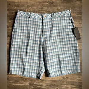 NEW Men's Size 38 Walter Hagen Blue Checkered Golf Shorts
